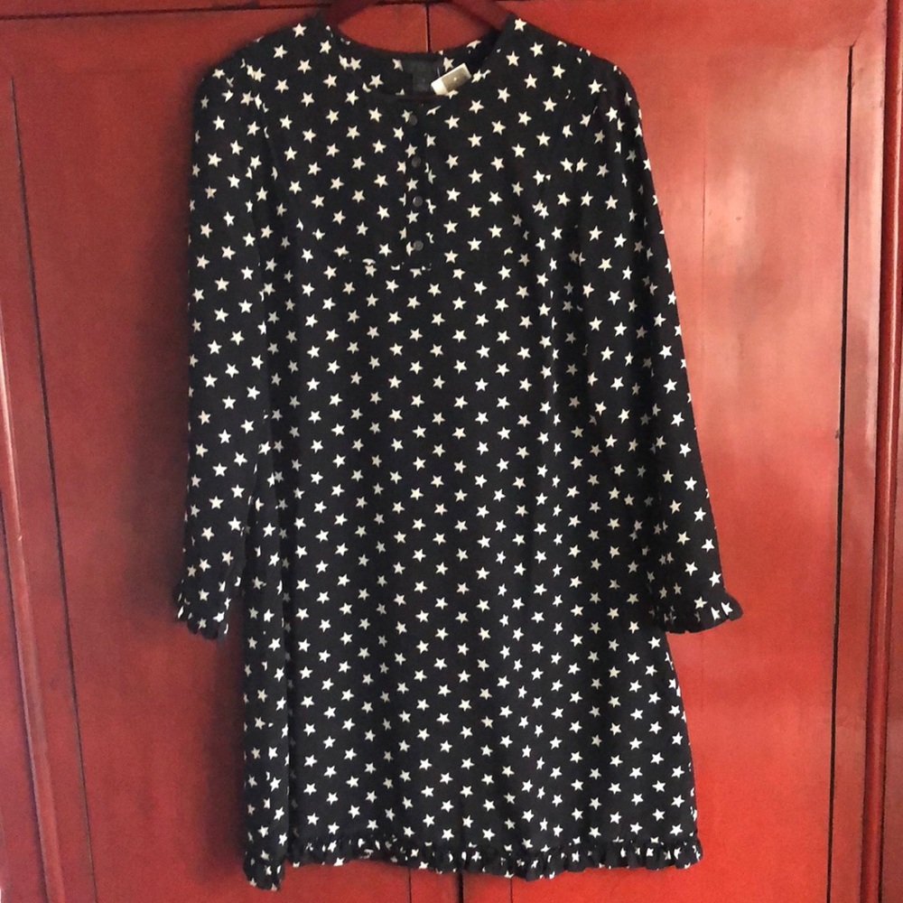 Silk J Crew Black Dress Size 8